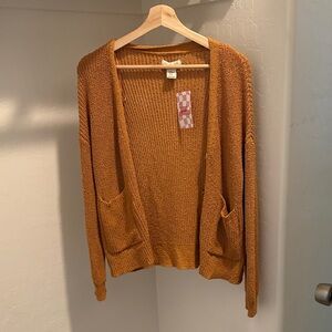 Rachel Zoe Open-Front Cardigan in Burnt Orange